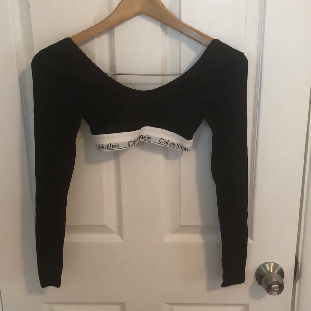 Calvin Klein crop long sleeve top